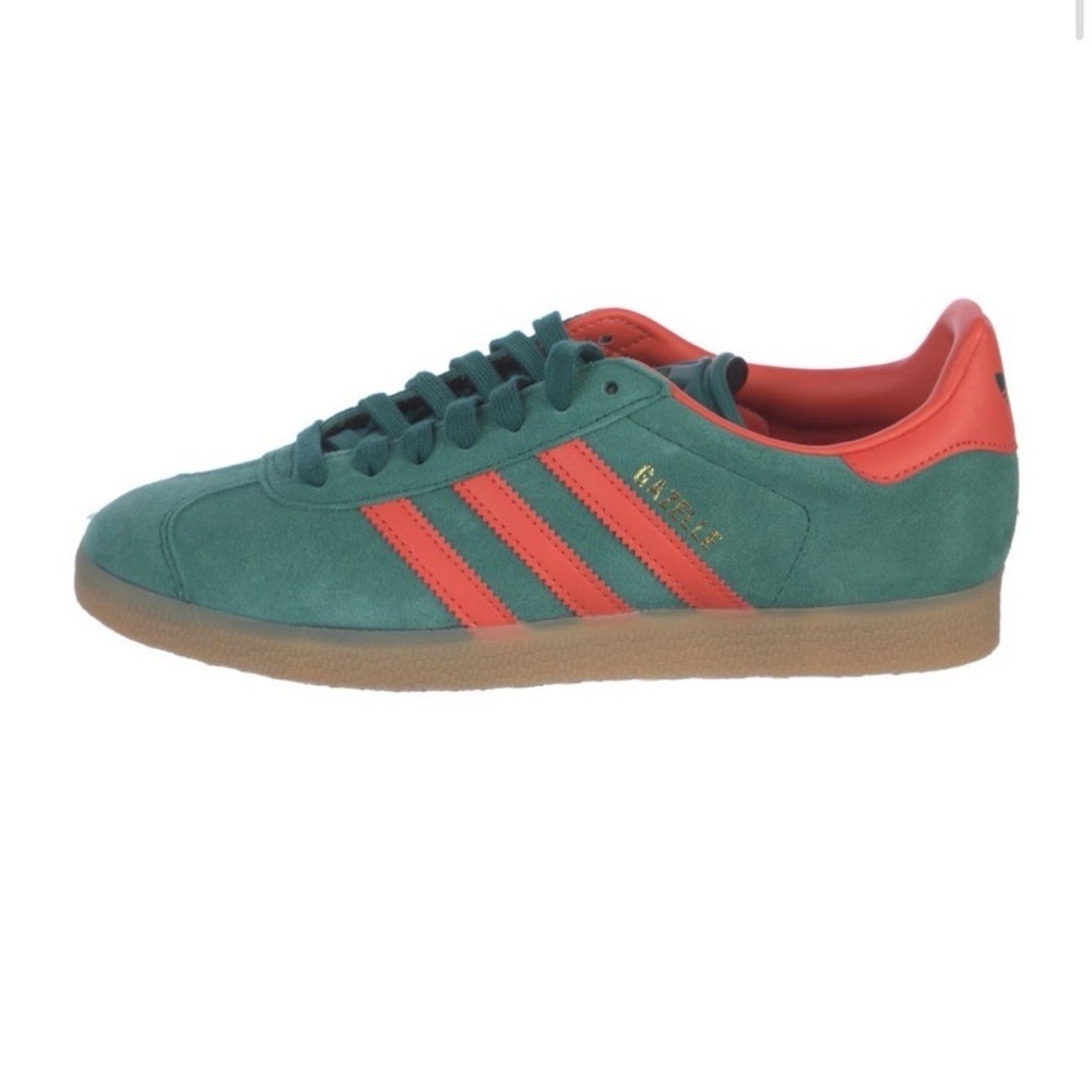 Adidas Gazelle Green Orange Suede Gum Sole Sneakers IG4988 - Picture 5 of 5